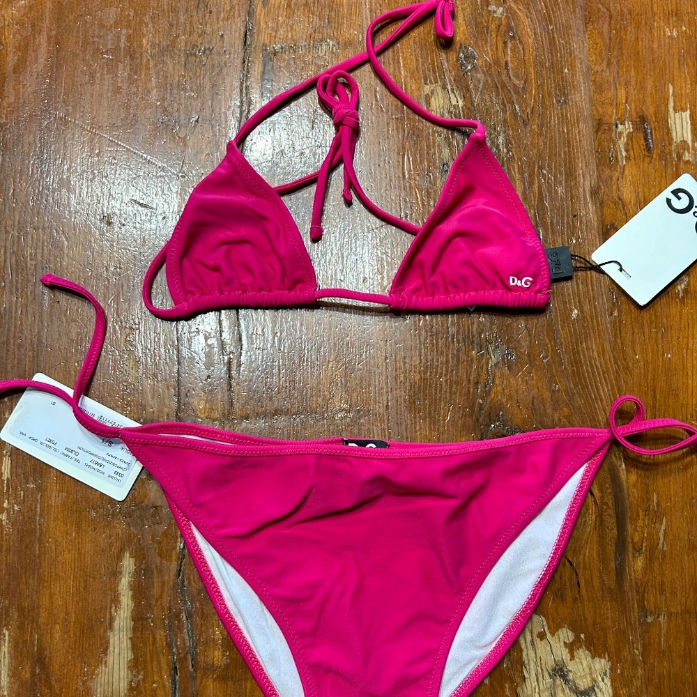 NWT D&G Dolce & Gabbana Barbie Pink Bikini Size Junior S